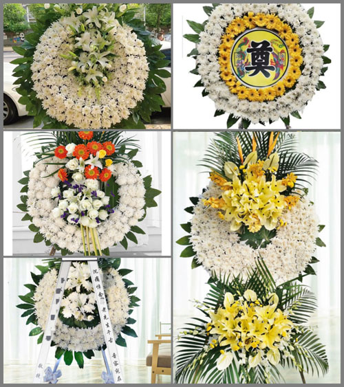 湖南永州祁阳县肖家镇下白鹭村花圈速递